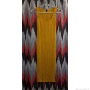 🌡Ribbed Yellow Maxi/Midi Dress